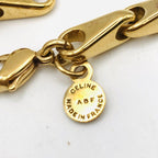 Celine Vintage Circle Necklace Gold — view 7