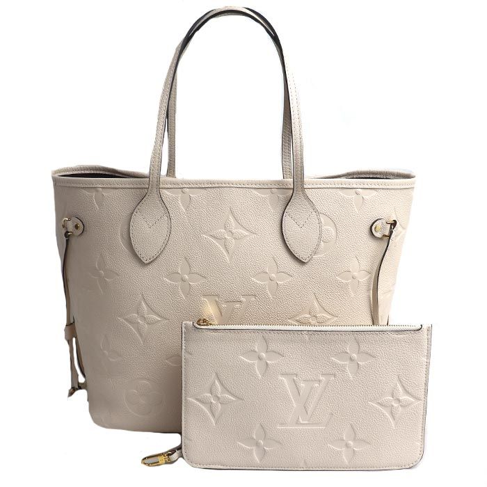 Louis Vuitton Neverfull MM Tote Bag Monogram Empreinte Cream — view 6