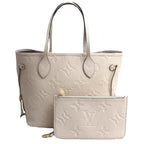 Louis Vuitton Neverfull MM Tote Bag Monogram Empreinte Cream — view 6