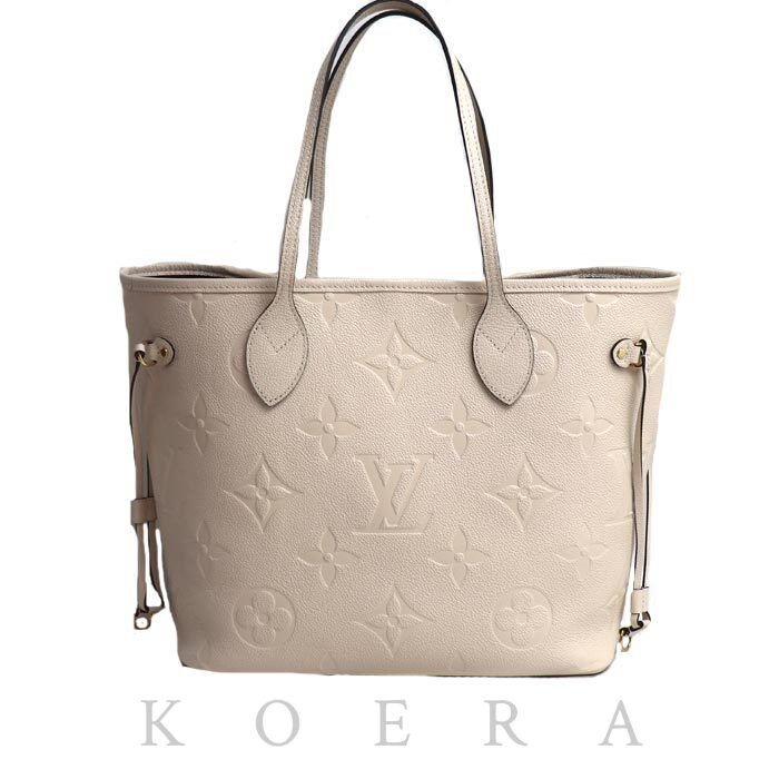 Louis Vuitton Neverfull MM Tote Bag Monogram Empreinte Cream