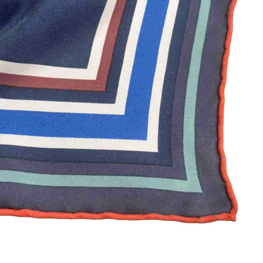Hermes Carre 90 George Washington's Carriage Wash Silk Red Blue — view 3