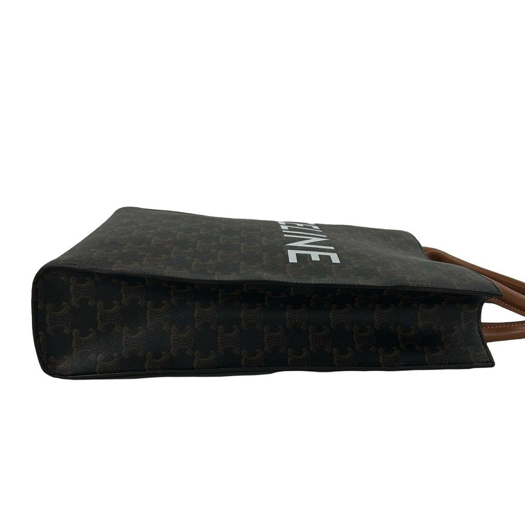 Celine Vertical Cabas Small Leather 2-Way Mini Tote Shoulder Bag Brown — view 6