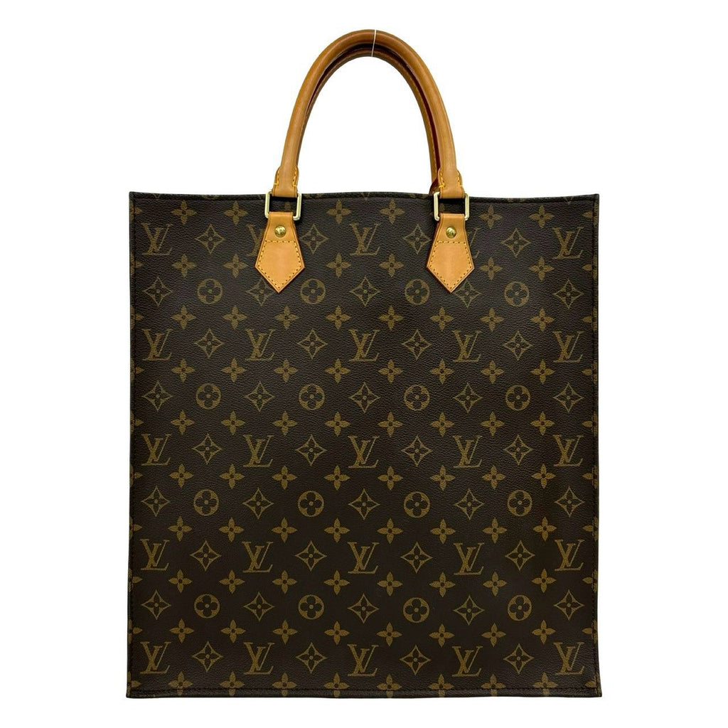 Louis Vuitton Sac Plat Monogram Leather Tote Bag Business Brown — view 3