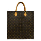 Louis Vuitton Sac Plat Monogram Leather Tote Bag Business Brown — view 3