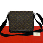 Louis Vuitton District PM Monogram Macassar Leather Shoulder Bag Cross Brown