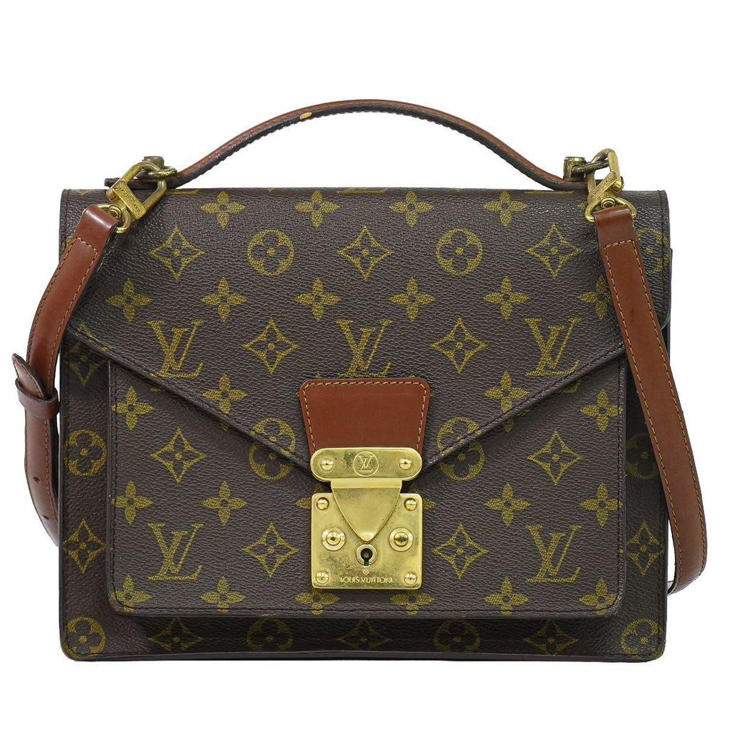 Louis Vuitton LV Monceau 26 Monogram 2-Way Shoulder Bag Brown