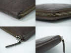 Gucci Guccissima Leather Zip Around Bifold Folded Wallet Compact Brown — view 6