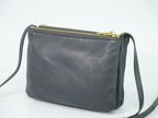 Celine Trio Small Shoulder Bag Pochette Leather Gray — view 2