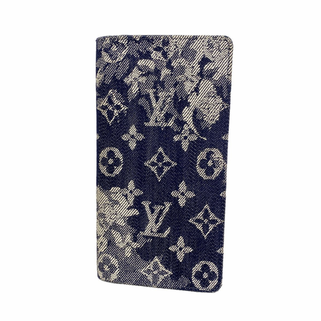 Louis Vuitton Wallet Monogram Tapestry Portefeuille Brazza NM Navy