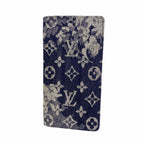 Louis Vuitton Wallet Monogram Tapestry Portefeuille Brazza NM Navy