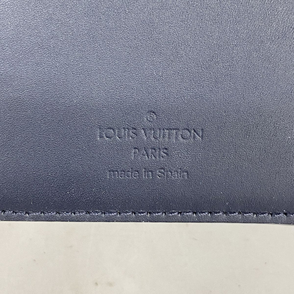 Louis Vuitton Wallet Monogram Tapestry Portefeuille Brazza NM Navy — view 4