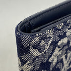 Louis Vuitton Wallet Monogram Tapestry Portefeuille Brazza NM Navy — view 5