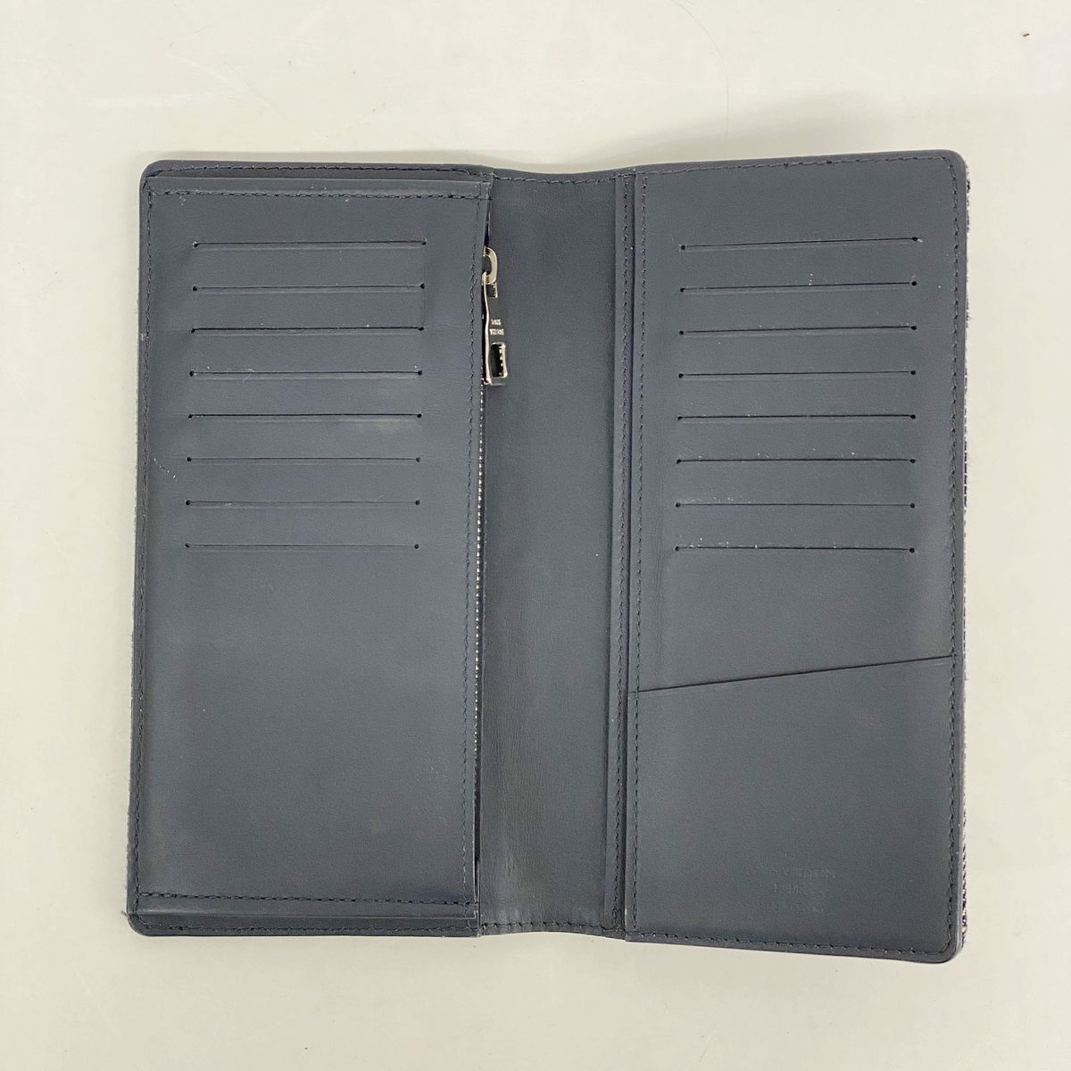 Louis Vuitton Wallet Monogram Tapestry Portefeuille Brazza NM Navy — view 3