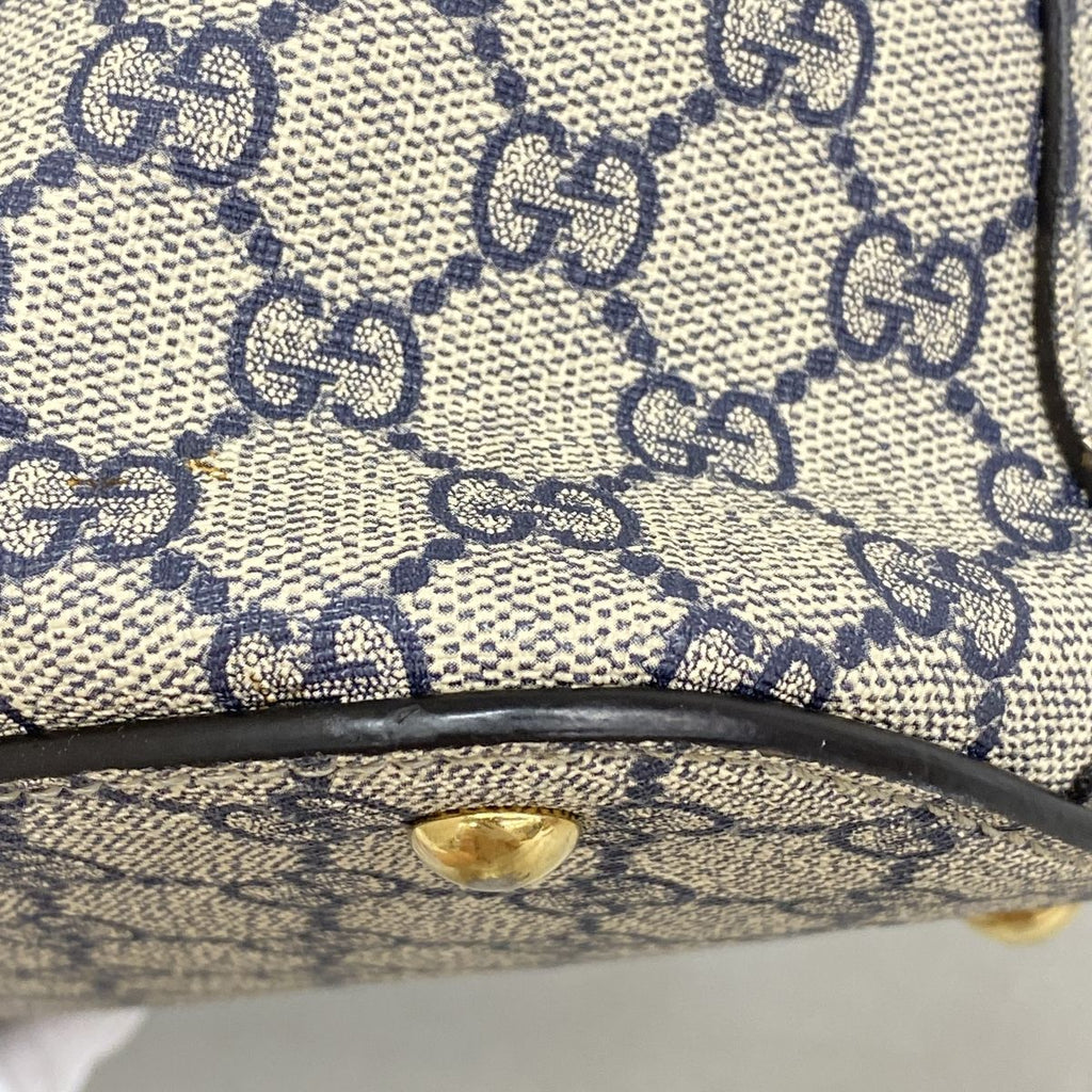 Gucci Shoulder Bag GG Supreme Beige Navy Red Gold — view 6