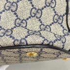 Gucci Shoulder Bag GG Supreme Beige Navy Red Gold — view 6