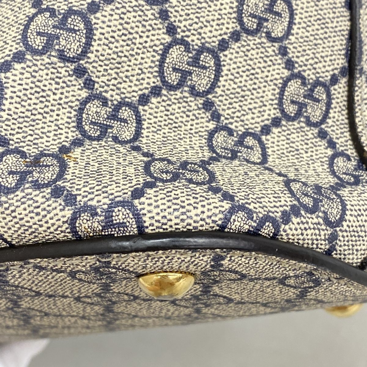 Gucci Shoulder Bag GG Supreme Beige Navy Red Gold — view 6