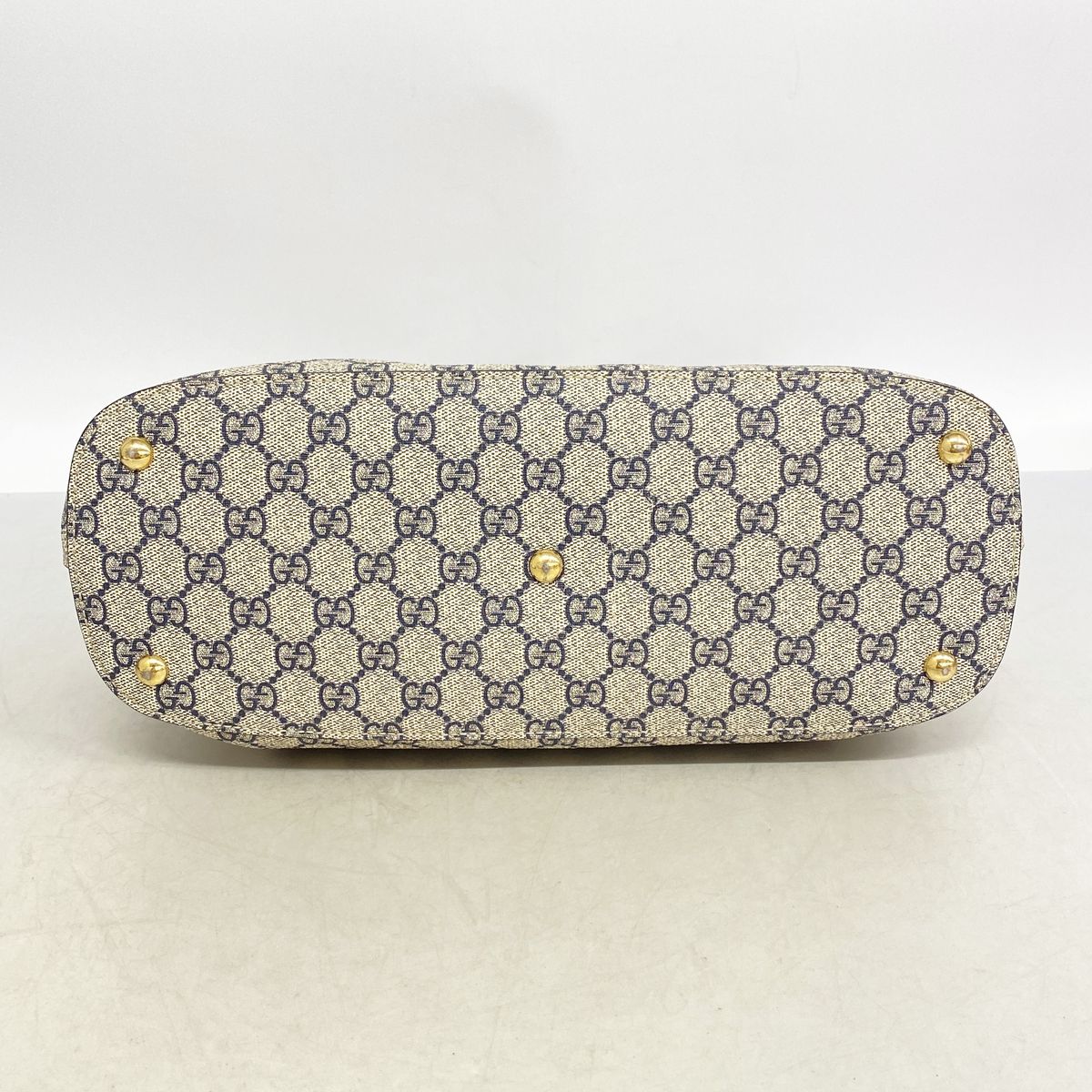 Gucci Shoulder Bag GG Supreme Beige Navy Red Gold — view 3