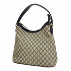 Gucci Shoulder Bag GG Supreme Beige Navy Red Gold