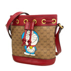Gucci Shoulder Bag Doraemon Bordeaux Brown Gold