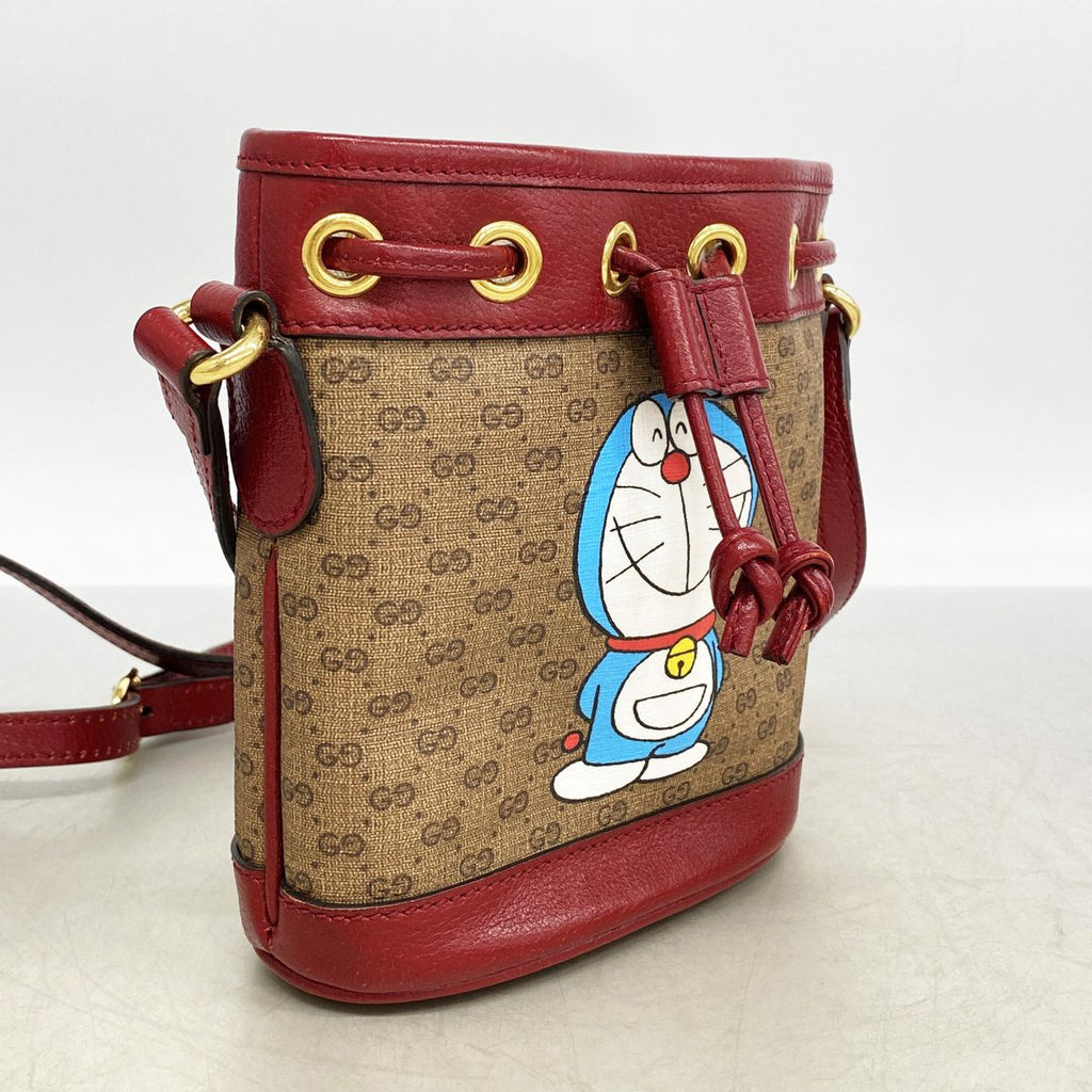 Gucci Shoulder Bag Doraemon Bordeaux Brown Gold — view 2