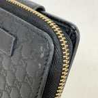 Gucci Wallet Micro Guccissima Leather Black Champagne Gold — view 5