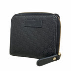 Gucci Wallet Micro Guccissima Leather Black Champagne Gold
