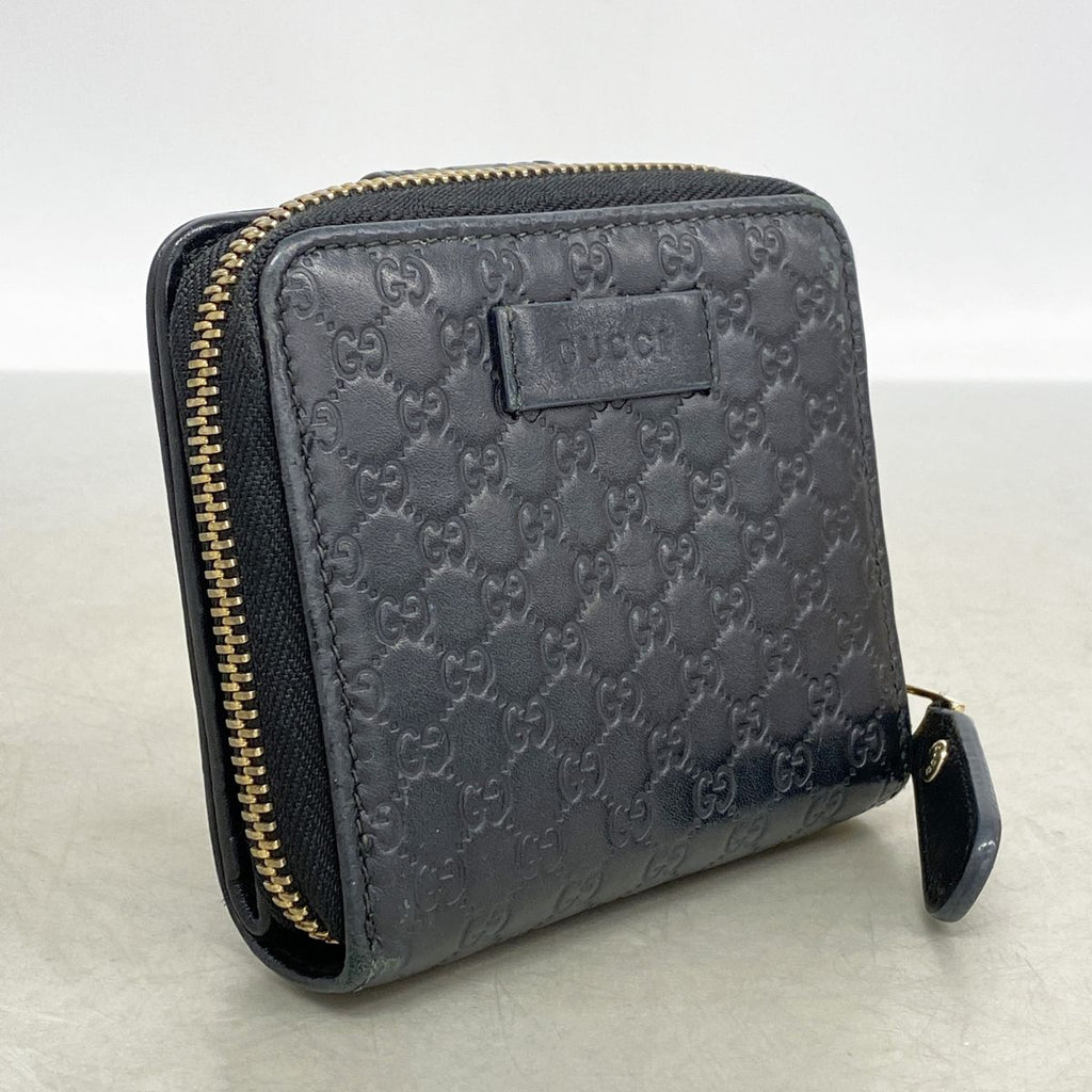 Gucci Wallet Micro Guccissima Leather Black Champagne Gold — view 2