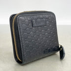 Gucci Wallet Micro Guccissima Leather Black Champagne Gold — view 2