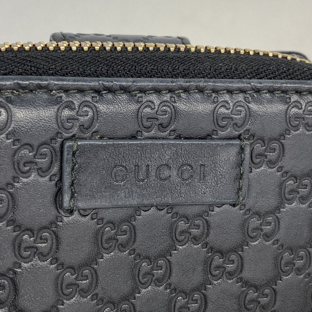 Gucci Wallet Micro Guccissima Leather Black Champagne Gold — view 8
