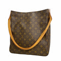 Louis Vuitton Shoulder Bag Monogram Looping GM Brown