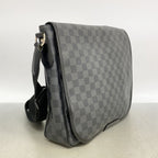 Louis Vuitton Shoulder Bag Damier Graphite Daniel MM Black Gray — view 2
