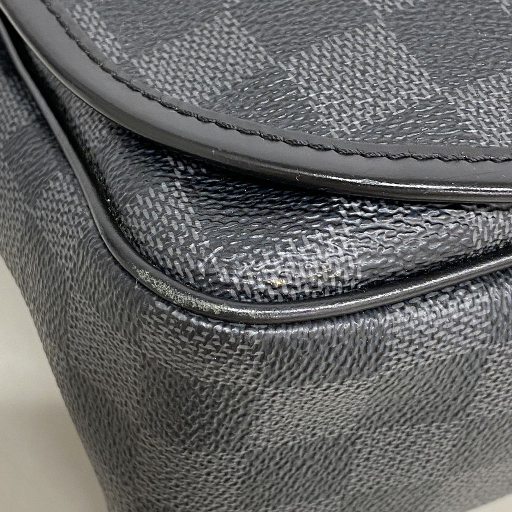 Louis Vuitton Shoulder Bag Damier Graphite Daniel MM Black Gray — view 6