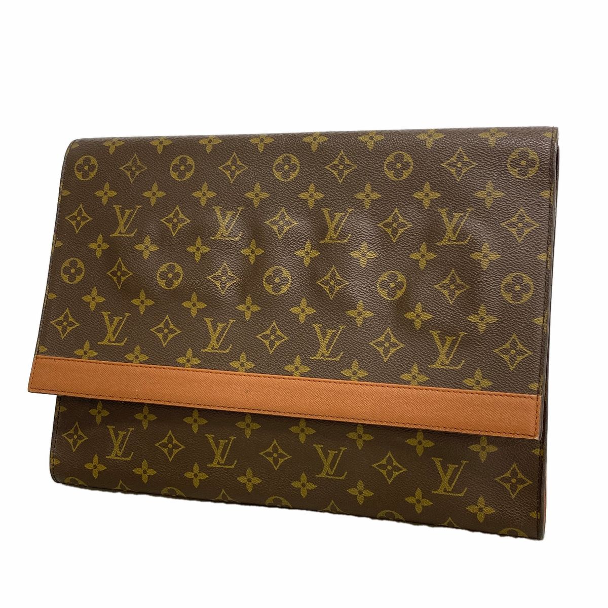 Louis Vuitton Clutch Monogram Porto Envelope Brown
