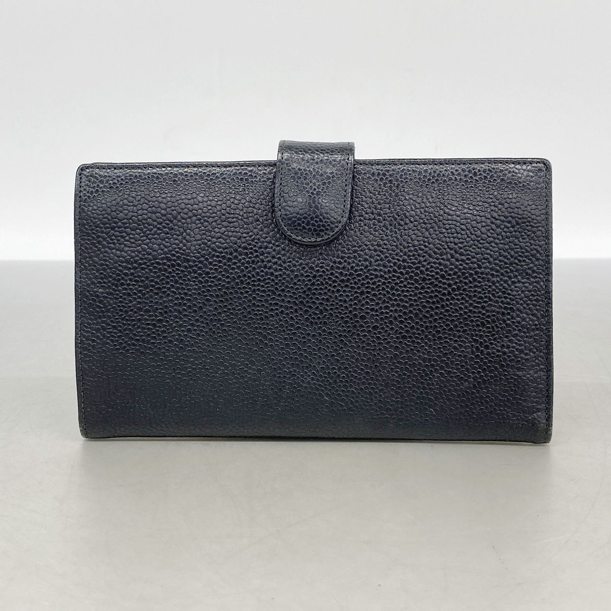 Chanel Wallet Caviar Leather Black Gold — view 7