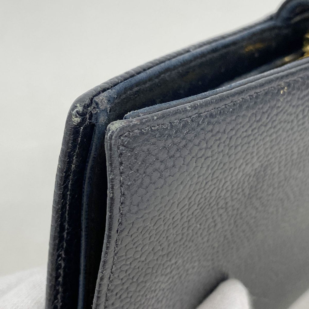 Chanel Wallet Caviar Leather Black Gold — view 5