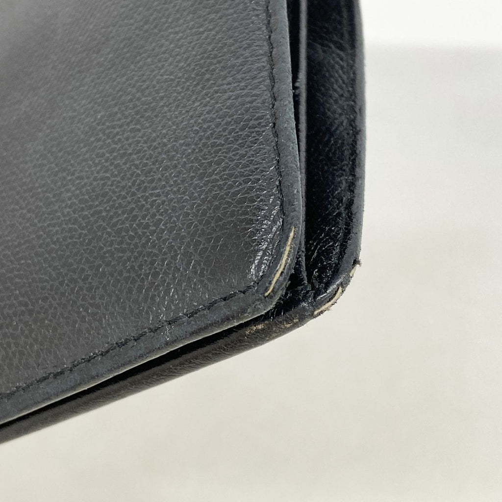 Chanel Wallet Coco Buttons Leather Black Gold — view 6