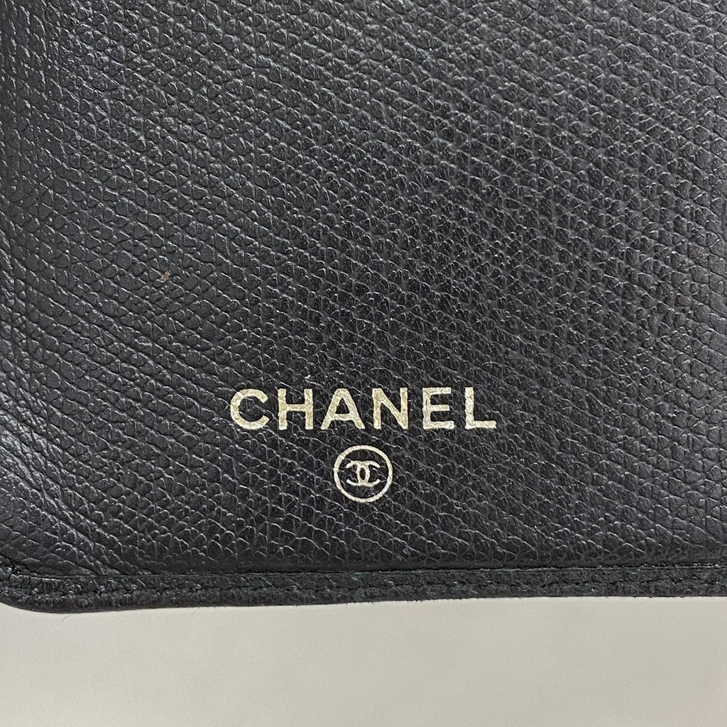 Chanel Wallet Coco Buttons Leather Black Gold — view 4