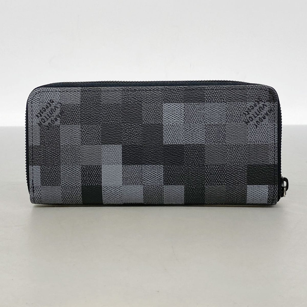 Louis Vuitton Wallet Damoflage Zippy Horizontal Black — view 7