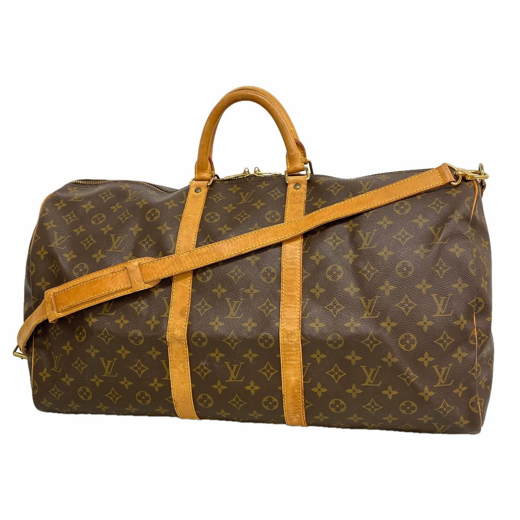 Louis Vuitton Boston Bag Monogram Keepall Bandouliere 55 Brown