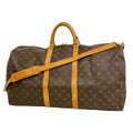 Louis Vuitton Boston Bag Monogram Keepall Bandouliere 55 Brown