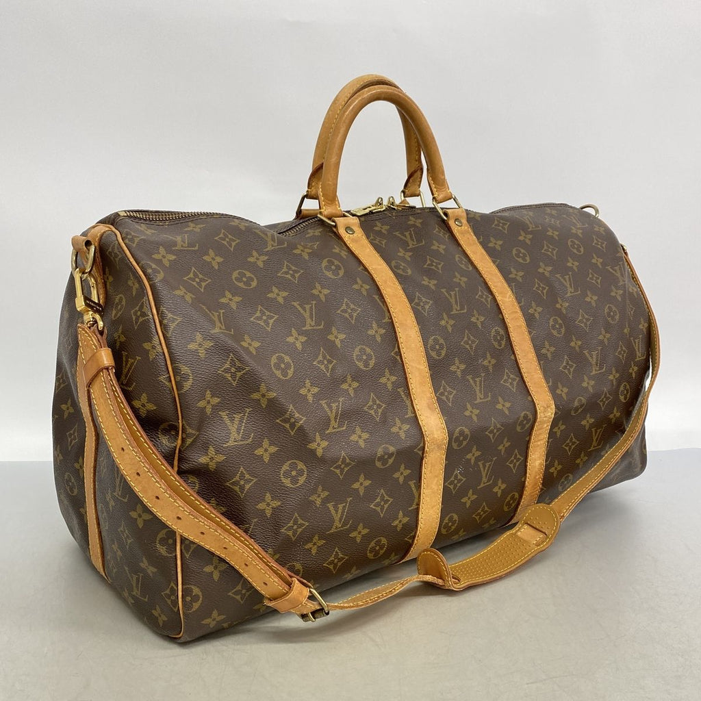 Louis Vuitton Boston Bag Monogram Keepall Bandouliere 55 Brown — view 2