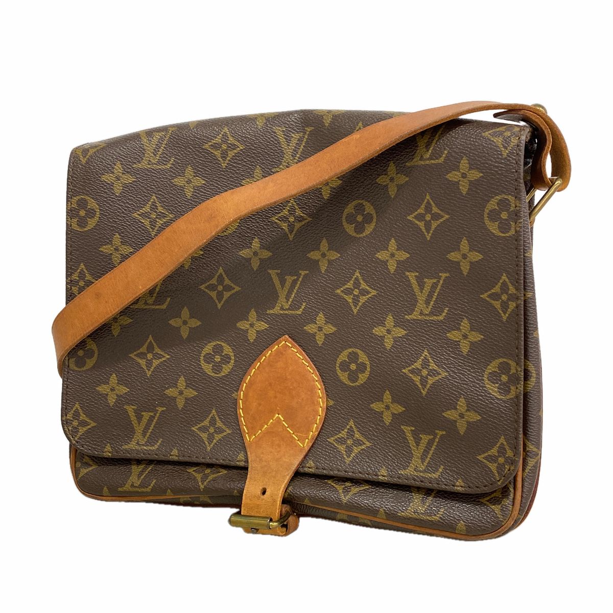Louis Vuitton Shoulder Bag Monogram Cartouchiere GM Brown