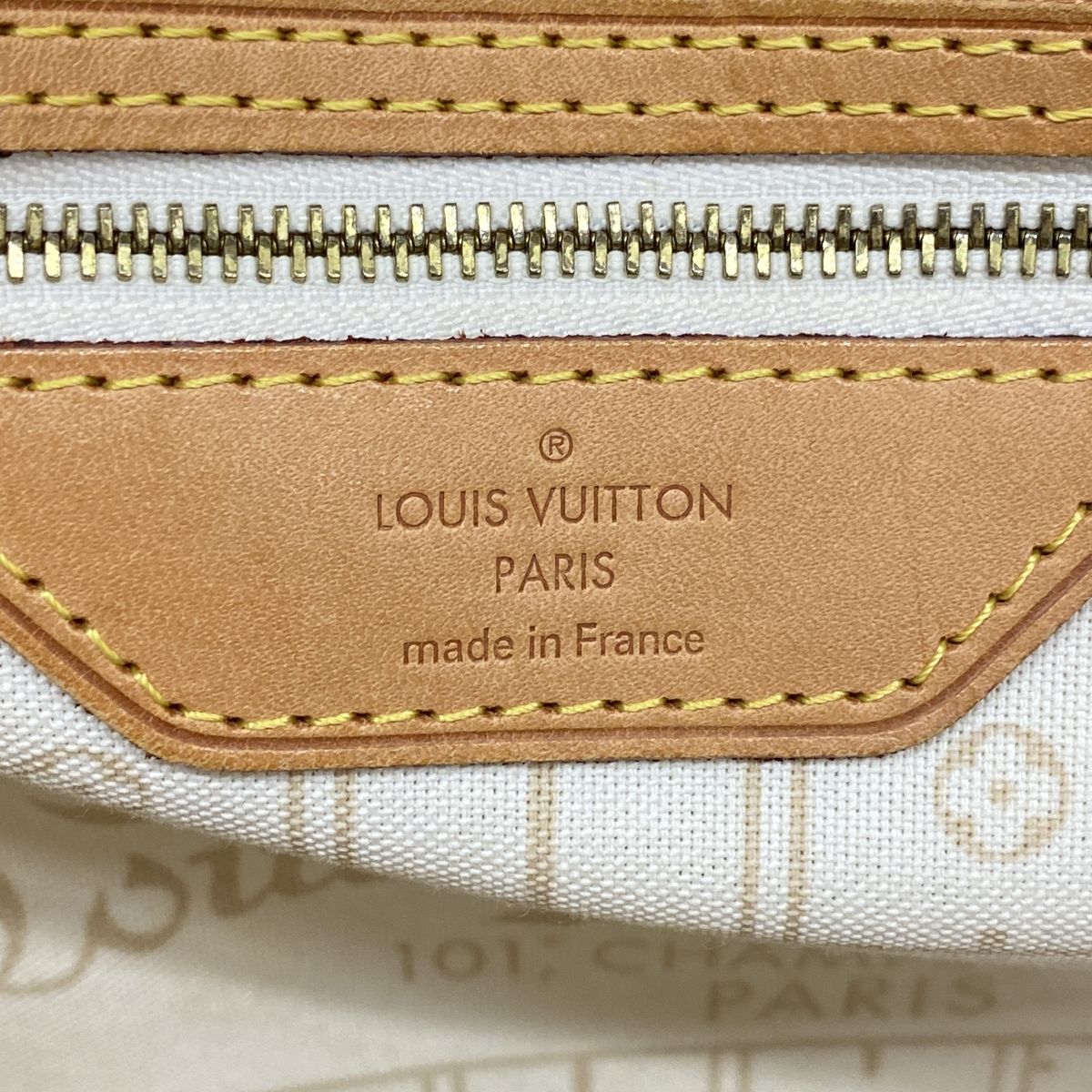 Louis Vuitton Tote Bag Damier Azur Neverfull MM White — view 5