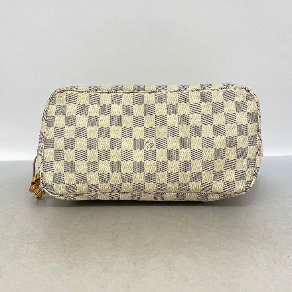 Louis Vuitton Tote Bag Damier Azur Neverfull MM White — view 3