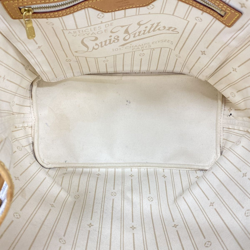 Louis Vuitton Tote Bag Damier Azur Neverfull MM White — view 4