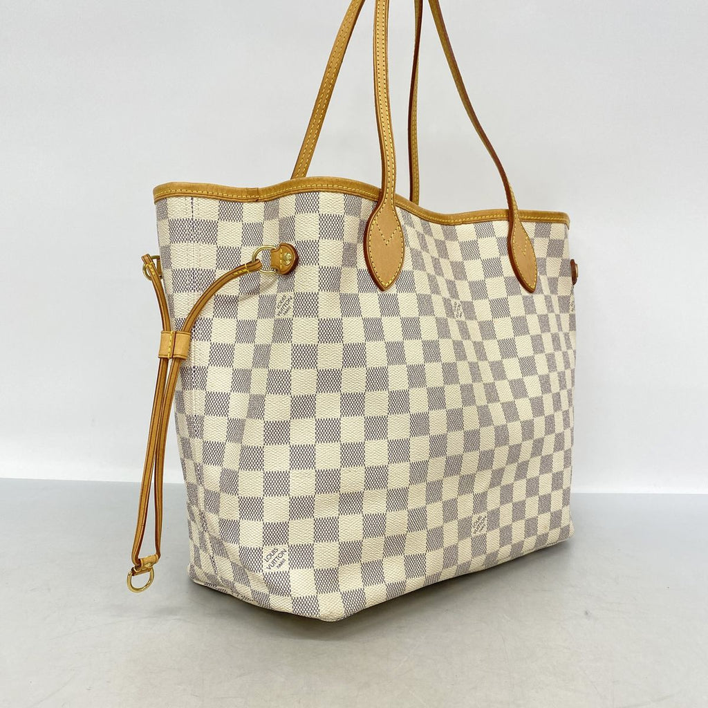 Louis Vuitton Tote Bag Damier Azur Neverfull MM White — view 2