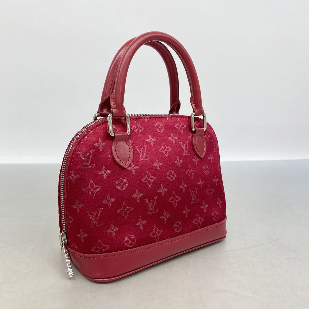 Louis Vuitton Handbag Monogram Satin Little Alma Rouge — view 2