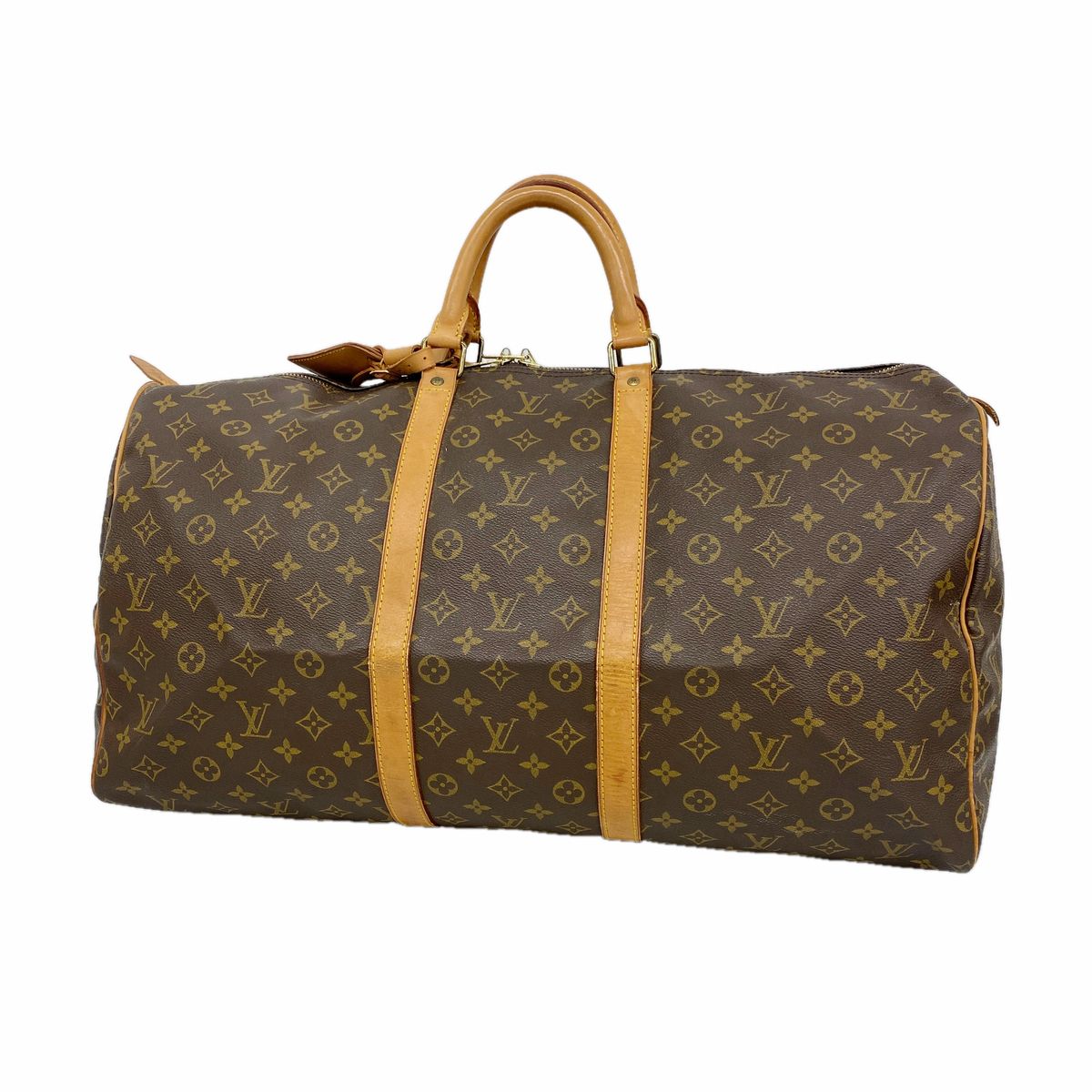 Louis Vuitton Boston Bag Monogram Keepall 55 Brown