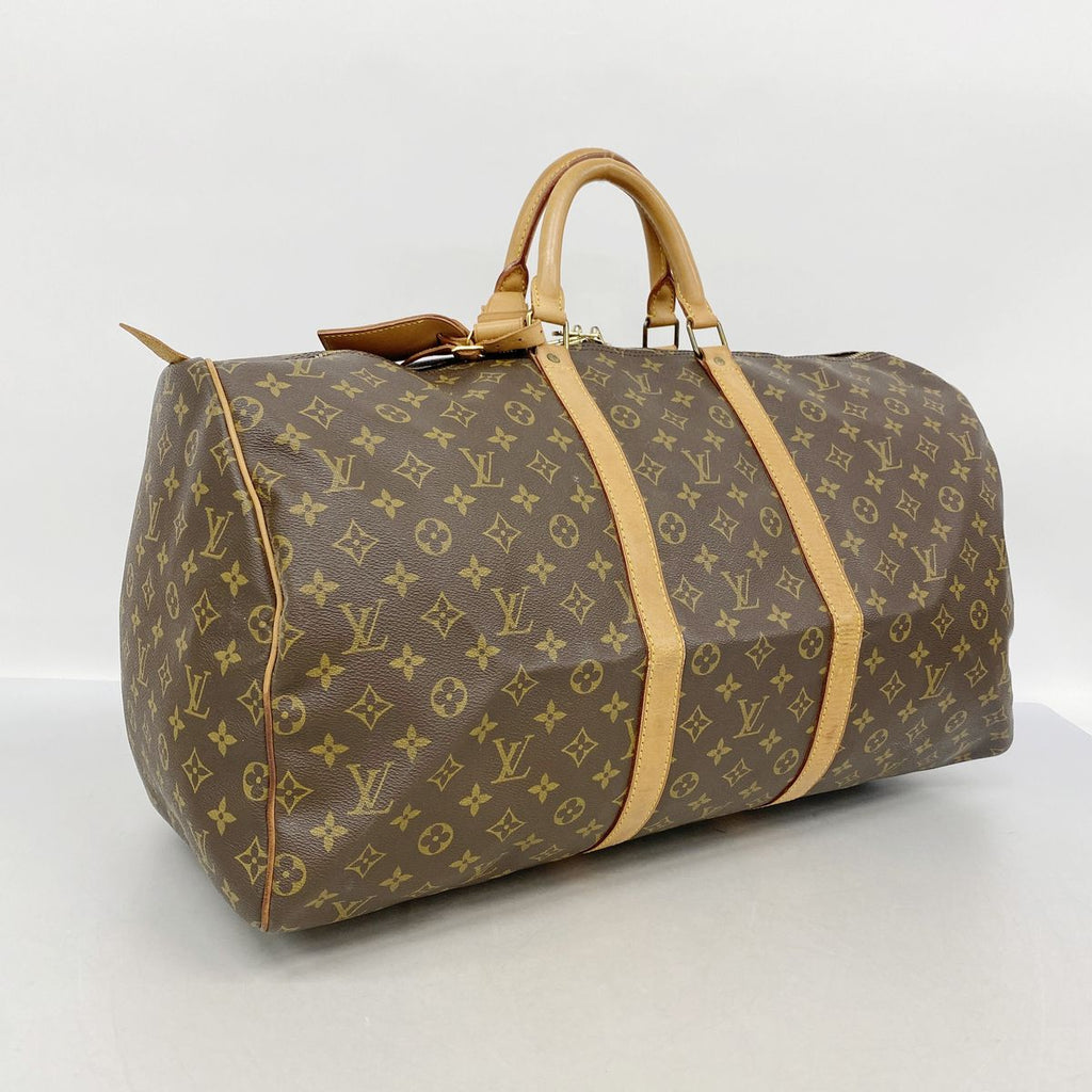 Louis Vuitton Boston Bag Monogram Keepall 55 Brown — view 2