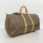 Louis Vuitton Boston Bag Monogram Keepall 55 Brown — view 2